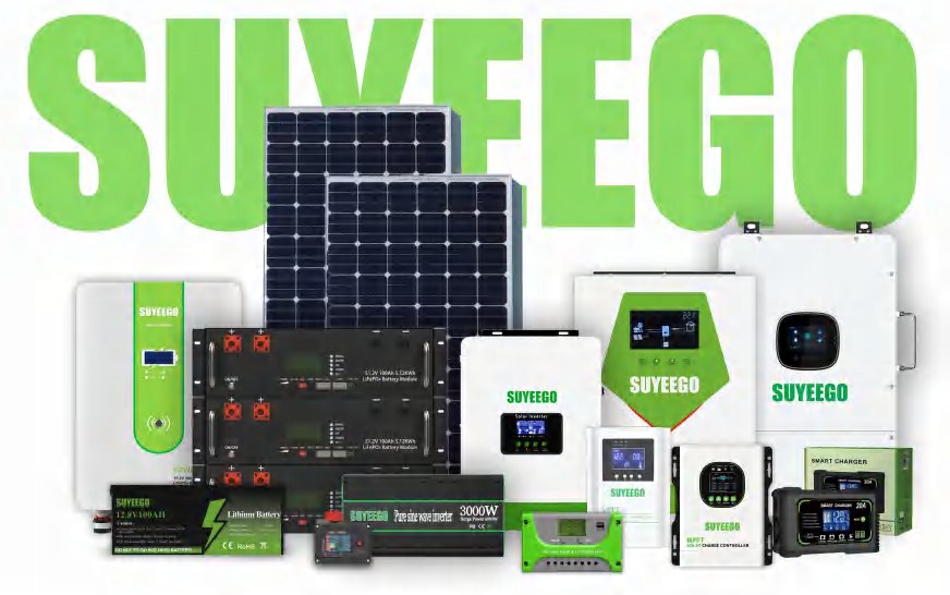 SUYEEGO solar panels, inverters, charge controllers and LiFePO4 batteries